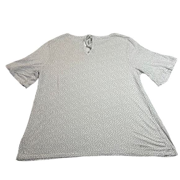 LC Lauren Conrad Crewneck Polka Dot Top Size X-Large Casual Preppy Girly - Picture 2 of 10